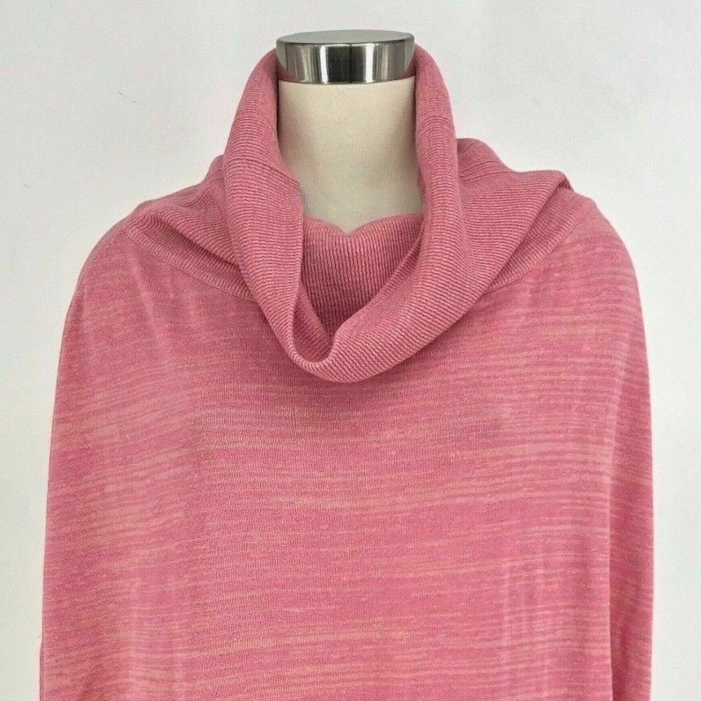 Sigrid Olsen Pink Cowl Neck Poncho